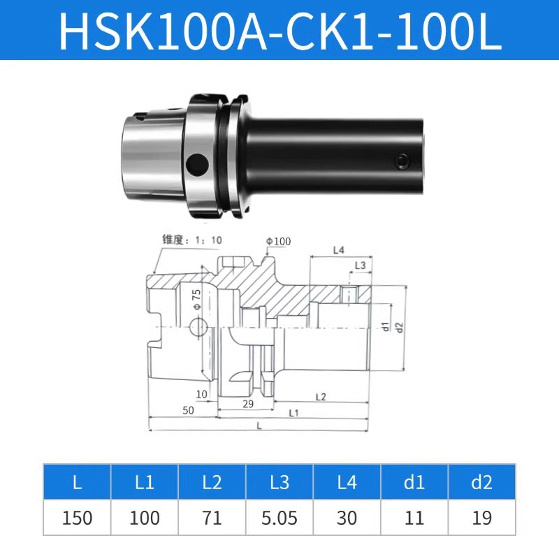 10008 HSK63A HSK100A Fine Boring Shank HSK Rough Boring Shank CK1/2/3/4/5/6 Fine Adjustment Boring Tools Shandong Denso Pricision Tools Co.,Ltd.